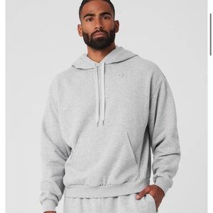 Alo Accolade Men's Large Hoodie Sweatshirt Grey Yoga